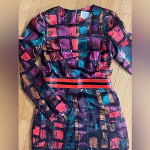 Milly long sleeve multi colored dress